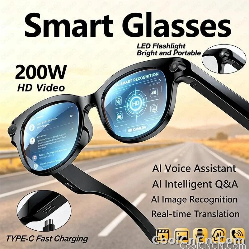 2026 New Smart Glasses Listening To Music Open Listening AI Translation AI Voice Assistant AI Image Recognition Smart Glasses