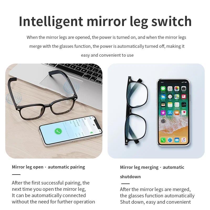 Bluetooth Smart Glasses Voice Call Music Play Remote Control Camera Wireless Bluetooth Headset Waterproof Glasses For Men  Women - gallery