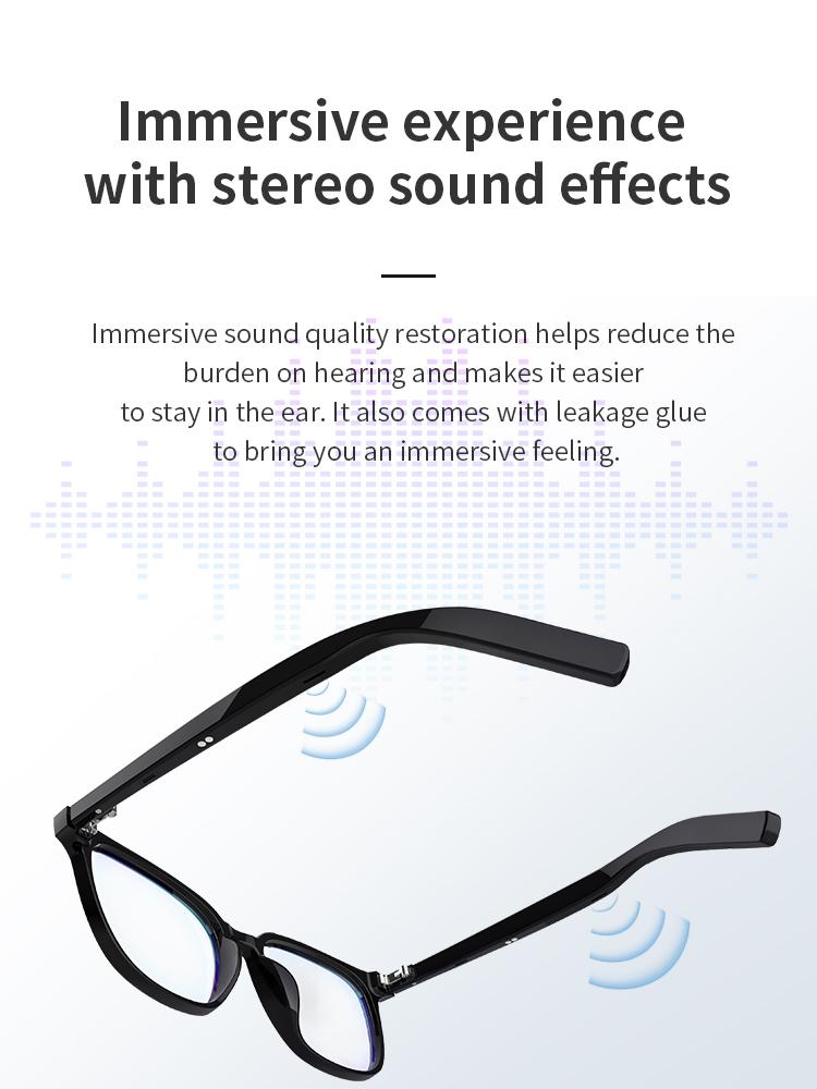 Bluetooth Smart Glasses Voice Call Music Play Remote Control Camera Wireless Bluetooth Headset Waterproof Glasses For Men  Women - gallery