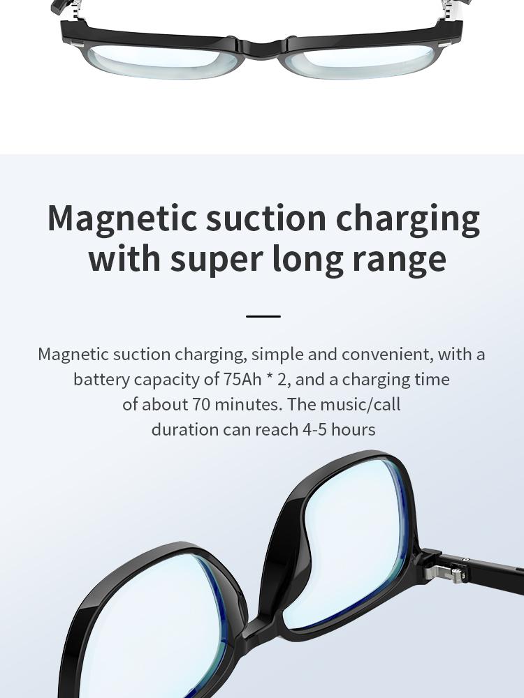 Bluetooth Smart Glasses Voice Call Music Play Remote Control Camera Wireless Bluetooth Headset Waterproof Glasses For Men  Women - gallery