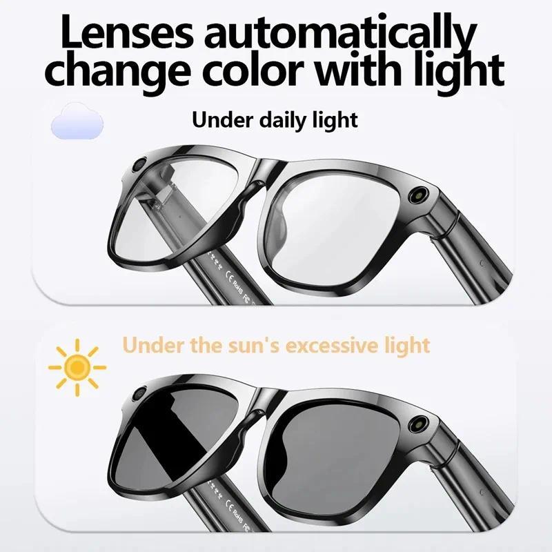 6K HD AI Camera Glasses 800MP Photochromic Multifunctional Smart Glasses Bluetooth Calling Photo Chat Music Translation 2026 - gallery