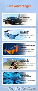 New AI Sports Smart Glasses 8MP Camera 2026 Outdoor Cycling Headphones Touch Control Windproof Bluetooth Translation Sunglasses - view 9