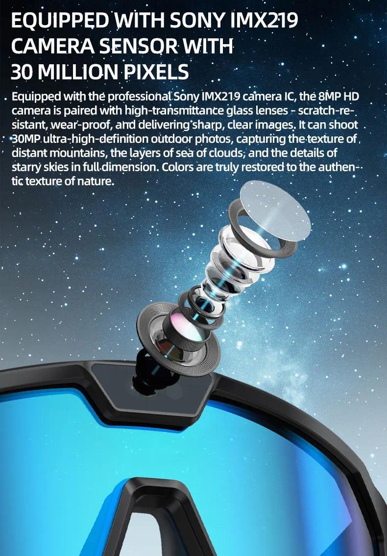 2026 New AI Smart Sports shooting&recording Glasses 800W Camera HD Anti-shake Bicycle Riding Shooting Artifact Windproof Goggles - gallery