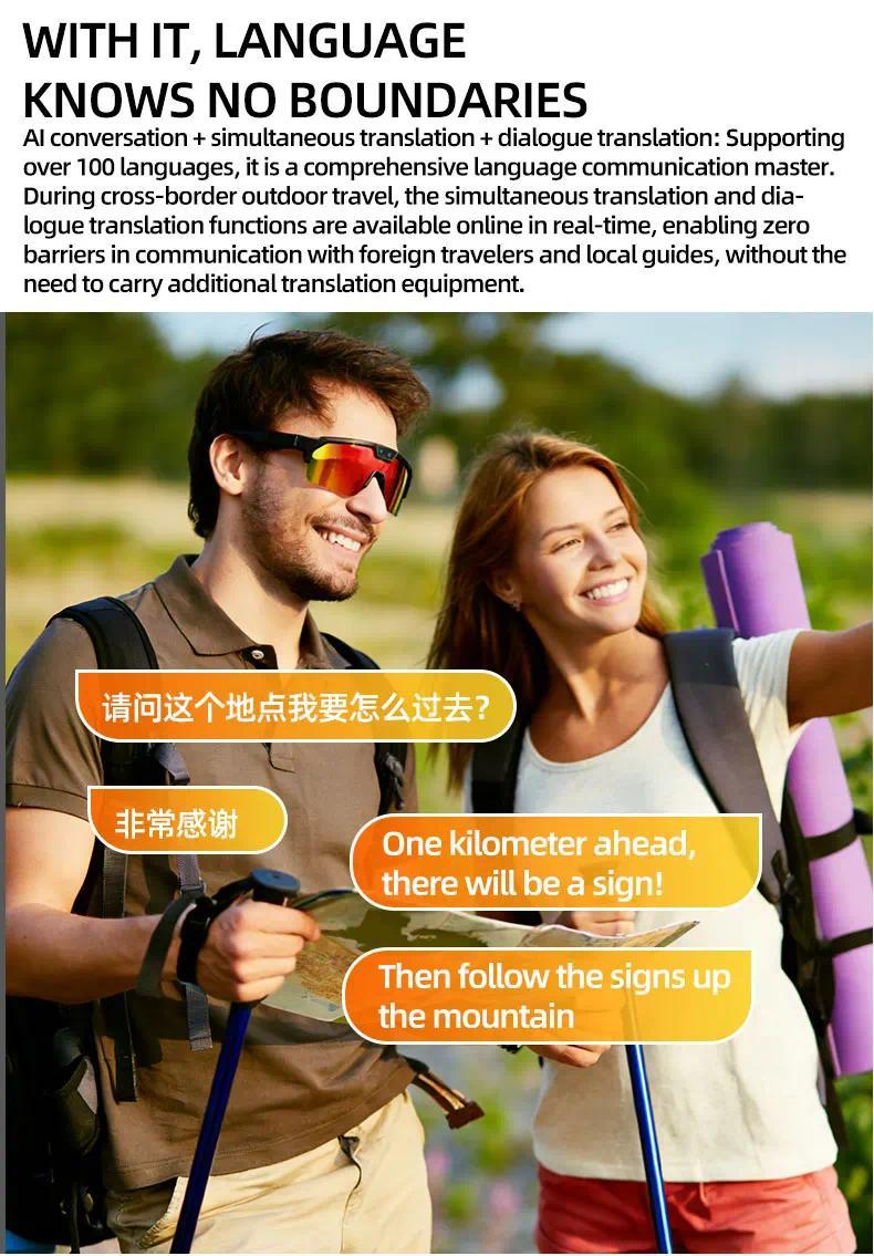2026 New AI Smart Sports shooting&recording Glasses 800W Camera HD Anti-shake Bicycle Riding Shooting Artifact Windproof Goggles - gallery