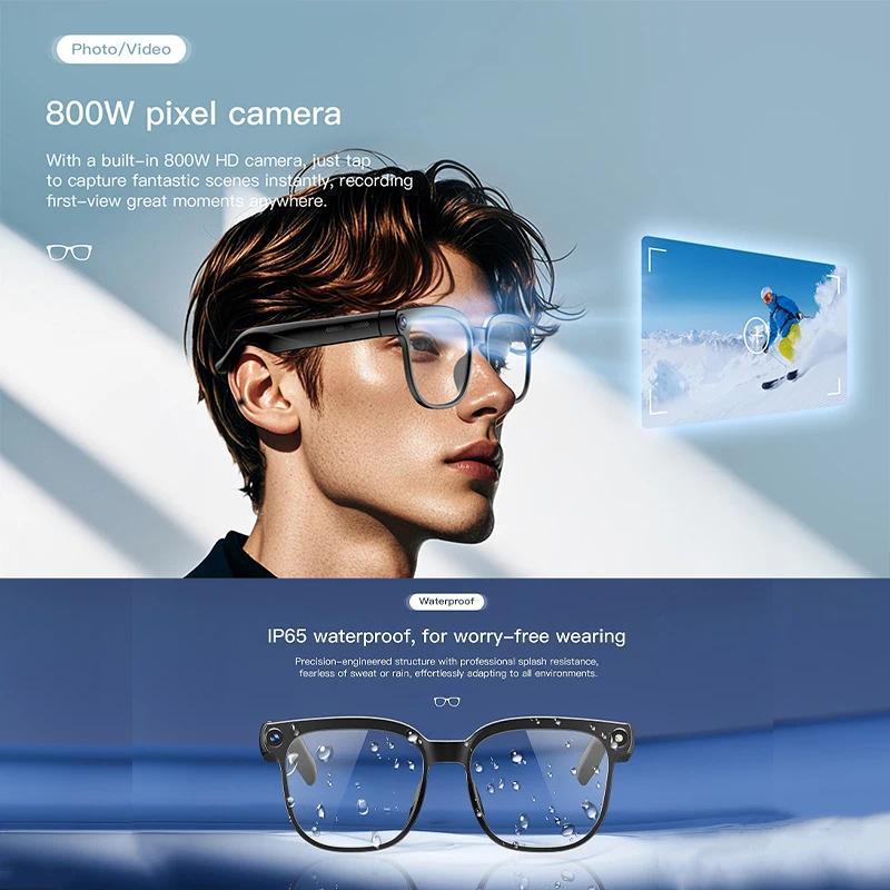 AI Smart Glasses Camera Sunglasses Wireless Bluetooth Touch Call Meeting For Men Real Time Translation Glasses With Camera Music - gallery