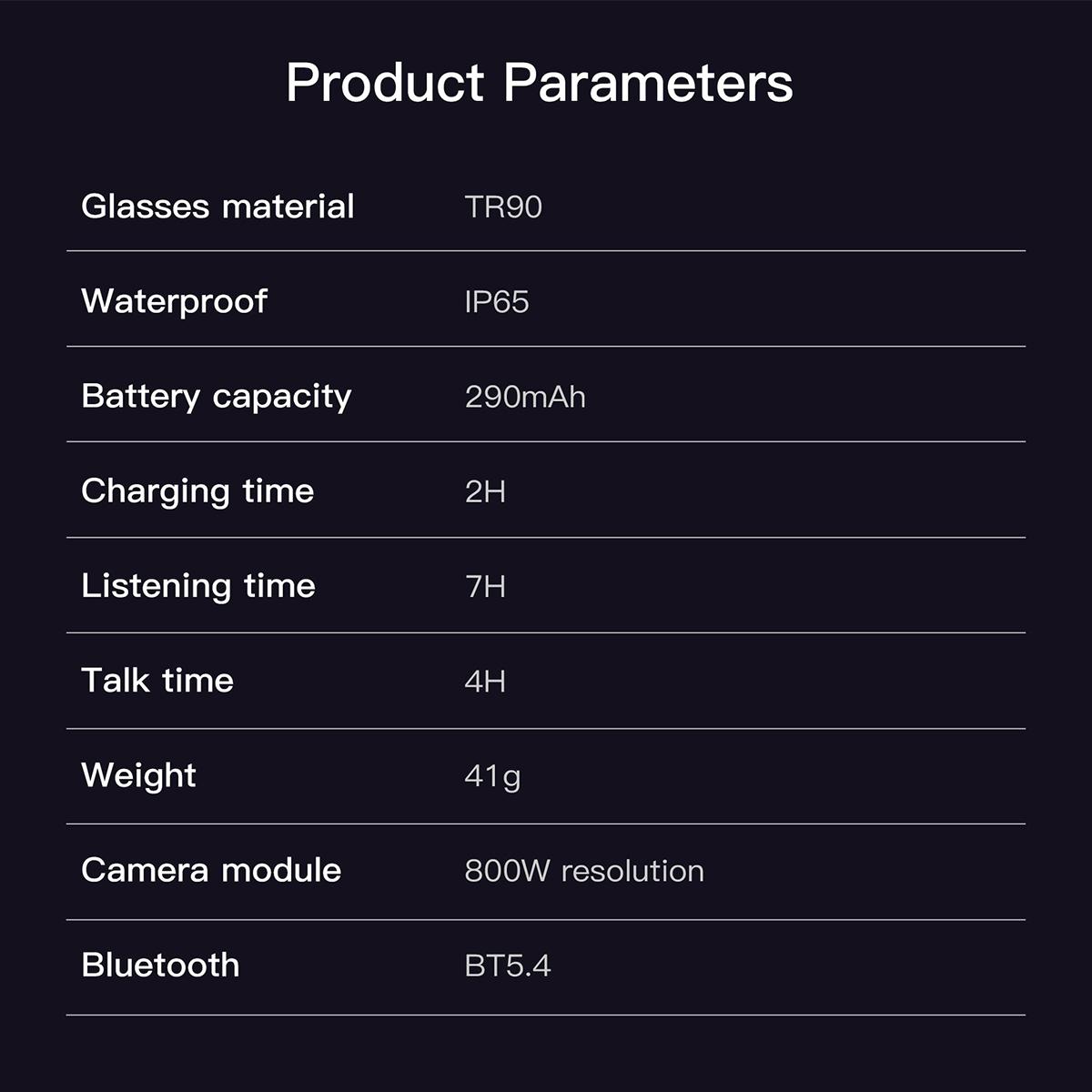 AI Smart Glasses Camera Sunglasses Wireless Bluetooth Touch Call Meeting For Men Real Time Translation Glasses With Camera Music - gallery