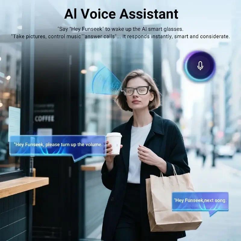 2026 New AI Smart Glasses,AI ChatGPT and Gemini-2.5 with 164 Translations Supported,Bluetooth Glasses for Men Women,Music Playback & Hands-Free Calling,Photochromic Lens,IP67 Waterproof - gallery
