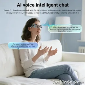 2026 New AI Smart Glasses,AI ChatGPT and Gemini-2.5 with 164 Translations Supported,Bluetooth Glasses for Men Women,Music Playback & Hands-Free Calling,Photochromic Lens,IP67 Waterproof - view 7