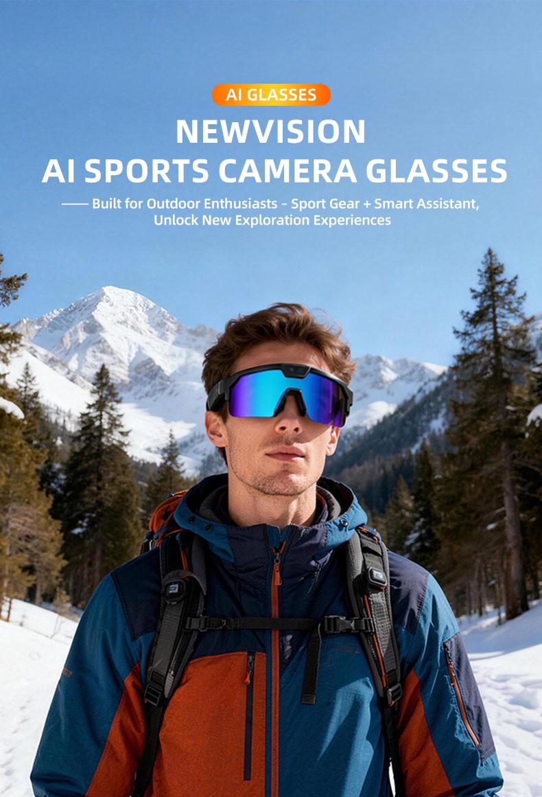 2026 Smart Cycling Glasses Sun Protection Listening to Music Taking Photo and Video AI Translation Voice Assistant Smart Glasses - gallery
