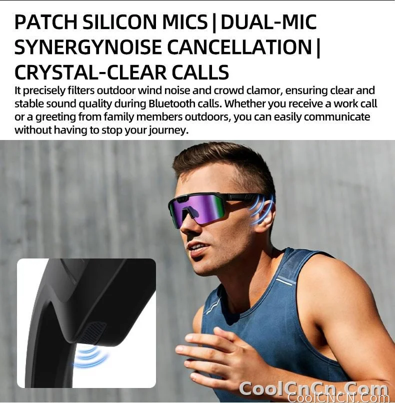 2026 Smart Cycling Glasses Sun Protection Listening to Music Taking Photo and Video AI Translation Voice Assistant Smart Glasses - detail