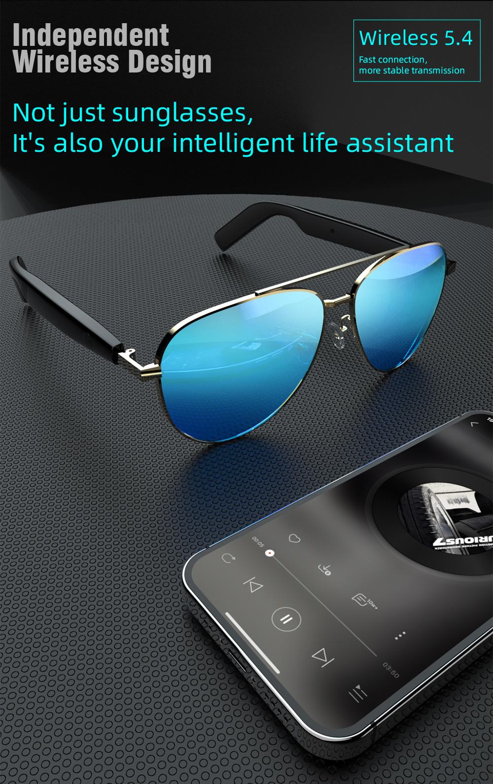 SG13 Smart Eyewear With Immersive Open Ear Audio, Stylish Gradient Frame, Bluetooth 5.4 Wide Compatible With iOS And Android - gallery