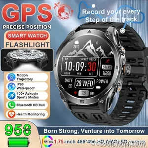 CoolWiz 025 Professional Sports Smart Watch, Military-Grade, Dual-Band GPS Positioning for Men, 10 ATM Water Resistance, 1000 mAh Battery, Compass Bracelet, Compatible with iOS—Ideal for Outdoor Sports and Everyday Use - view 8