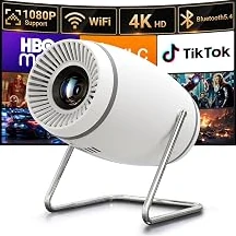Premium 【Built-in APPS】Mini Projector With Wifi And Bluetooth, 1080P 4K Support Portable Projector, Movie Projector for Bedroom, Compatible with Smartphones/TV Stick/iPad/PS5/Laptop/HDMI/USB — Upgrade Your Lifestyle