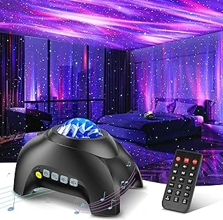 Ultra Northern Galaxy Light Aurora Projector with 33 Light Effects, Night Lights LED Star Projector for Bedroom Nebula Lamp, Remote Control, White Noises, Bluetooth Speaker for Parties Black — Durable Design