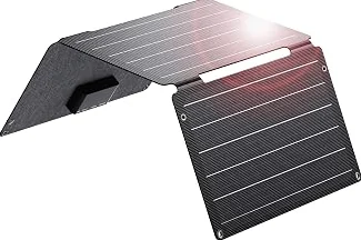 Upgraded Version BigBlue 30W Fast Charging Solar Charger with USB-A, USB-C and DC Outputs — IP68 Waterproof, Portable Folding Solar Panels Compatible with iPhone, iPad, Samsung, LG, Power Banks, Power Station etc. — Compact & Portable