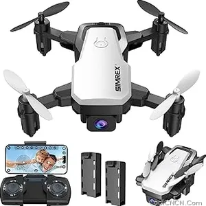 Exclusive Edition SIMREX Mini Drone with 720P Camera for Kids & Beginners · Foldable RC Quadcopter, Optical Flow Positioning, Altitude Hold, 3D Flip, 2 Batteries 20Min Flight, Safe & Easy Indoor Outdoor Flying Toy Gift (White) — Premium 2026 Model - view 1