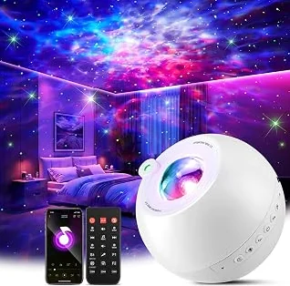 Best Seller One Fire Galaxy Projector,15 Colors,Gifts for Girls&Women&Boys,White Noise | Birthday,7 Brightness,Green Star,4 Speed,Bluetooth,Remote,Timer,Teen Bedroom Decor,Relax,Party,Led Lights,Lava Lamp — Travel Friendly