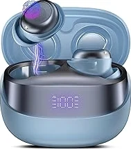 Best Seller Sleep Earbuds Bluetooth 5.4 in Ear Light-Weight Headphones, Mini Sleep Headphones Small Design for Side Sleepers, 47H Playtime with Charging Case, Clear Calls Earphones, Misty Blue — Compact & Portable