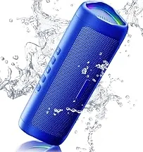 Trending Now Bluetooth Speaker, 20W HD Sound, Portable Wireless, IPX5 Waterproof, Up to 24H Playtime, TWS Pairing, for Home/Party/Outdoor/Camping/Beach Essentials, Electronic Gadgets, Birthday Gift (Blue) — Compact & Portable