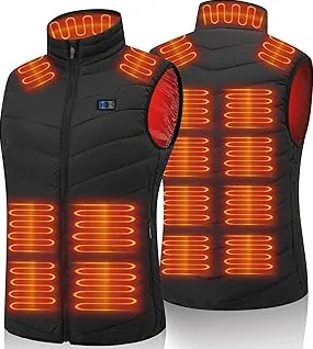 Top Rated EJOY Heated Vest for Men & Women with 15 Heating Pads for Motorcycle Fishing Walking and Outdoor Work (Battery not included) — Travel Friendly
