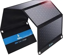 Ultra BigBlue 28W High-Efficiency Solar Panel Charger with Dual USB-C and USB-A · Solar Phone Charger for Camping, Backpacking, Folding Solar Panels for iPhone, iPad, Samsung Galaxy, Power Bank, GPS etc — Best Seller