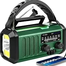 Hot Item Emergency Weather Radio 20000mAh NOAA/AM/FM with 74000mWh USB/Solar/Hand Crank Charging, Battery Operated, SOS Alarm & Flashlight for Indoor/Outdoor Emergencies (Green) — 2026 Collection