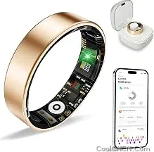 Pro Grade Smart Ring Health Tracker for Women Men, Sleep Exercise Health Monitoring Wearable Ring, Real‑Time Tracking, iOS/Android Compatible, IP68 Waterproof, No Subscription, 5‑Day Battery (Rose Gold, 7) — Durable Design - view 1