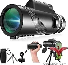Trending Now Monocular-Telescope 80x100 High Powered Monoculars High Definition for Adults High Powered with Smartphone Adapter Telescope Hunting Wildlife Bird Watching Travel Camping Hiking-Black — Compact & Portable - view 1