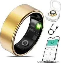 Premium Smart Health Ring Fitness Tracker for Men Women, Gold 9 — Compact & Portable - view 1