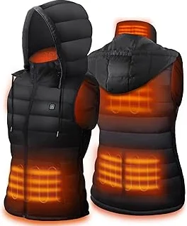 2026 New DR.PREPARE Heated Vest, Unisex Winter Hooded Heated Vests Outerwear for Men Women, Lightweight USB Electric Heated Clothing Vest with 3 Heating Levels, Adjustable Size (Battery Pack Not Included) — Gift Set Edition