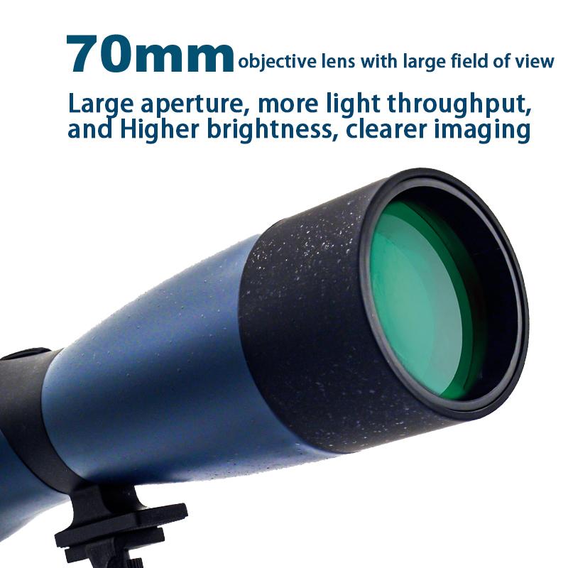 25-75x70 Spotting Scope Zoom Monocular BAK4 Prism Waterproof Telescope For Target Shooting Bird Watching Outdoor Camping Hunting