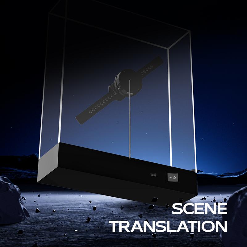 New 3D hologram fan projector desk display custom logo products  transparent led display