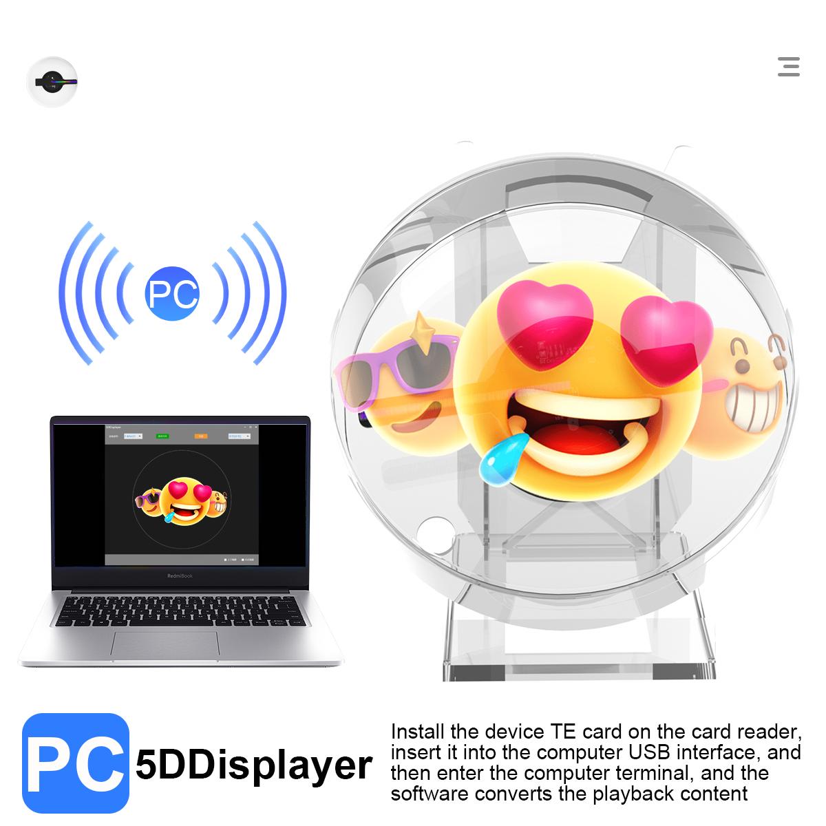 12CM MINI 3D Hologram Fan 3D Holographic Projector HD Holographic Projector for Stores Bars Party Xmas Advertising Display Light
