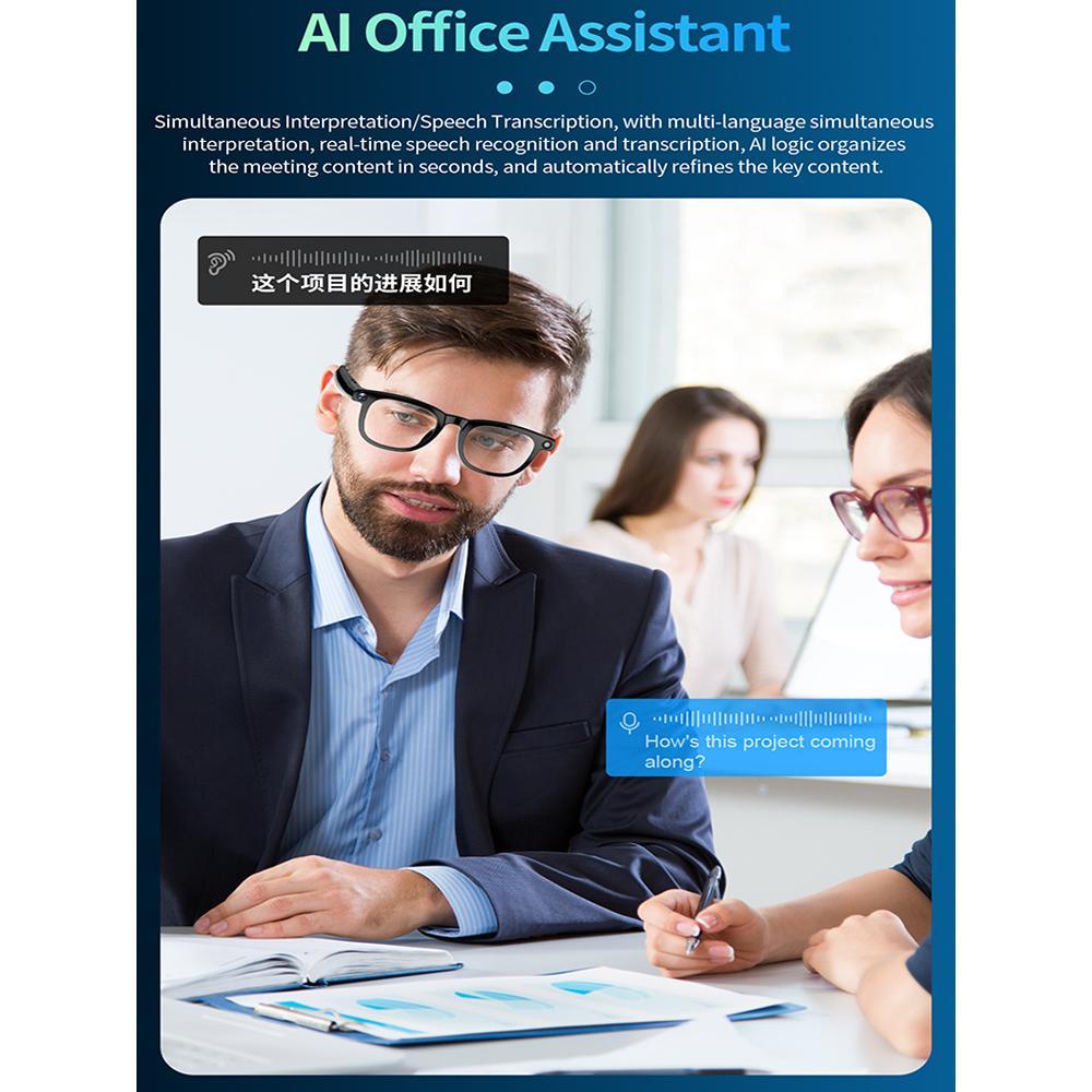 800W Ultra Clear Camera AI Smart Glasses Bluetooth Call Video Music Player Shootingand Recording Touch Sport Smart Sunglasses Phone Wearable Gradient Lenses - Image 5