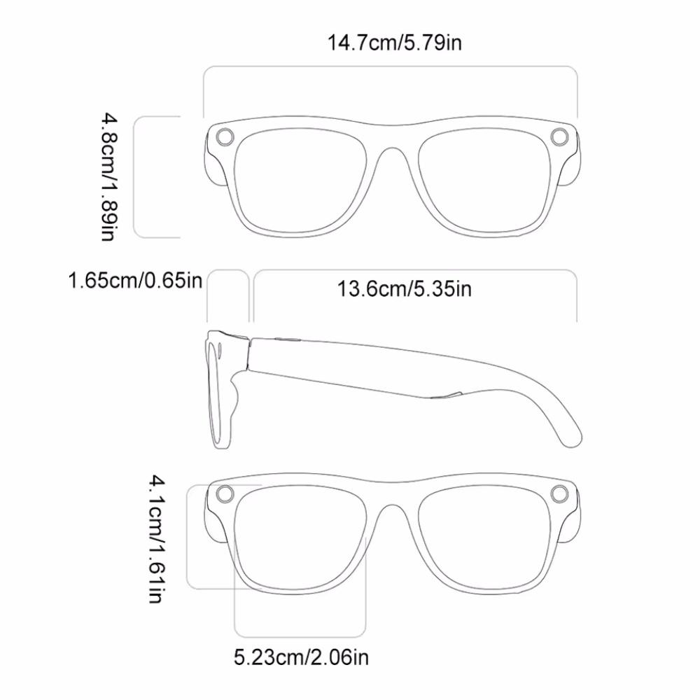 AI Smart Glasses With Camera Bluetooth Call Voice Assistant Control Navigation Waterproof Smart Sports Wearable Camera Glasses Charging Device Adapter Local Chargeable