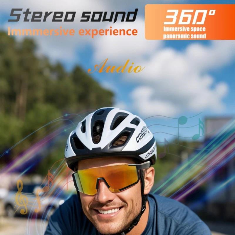 QY-Pro1 Bluetooth Smart Glasses AI Intelligent Translation Sunglasses Voice Remote Control  Eyewear Waterproof sports spectacles Automatic Button Magnetic Wearable Black-Yellow Orange - Image 5