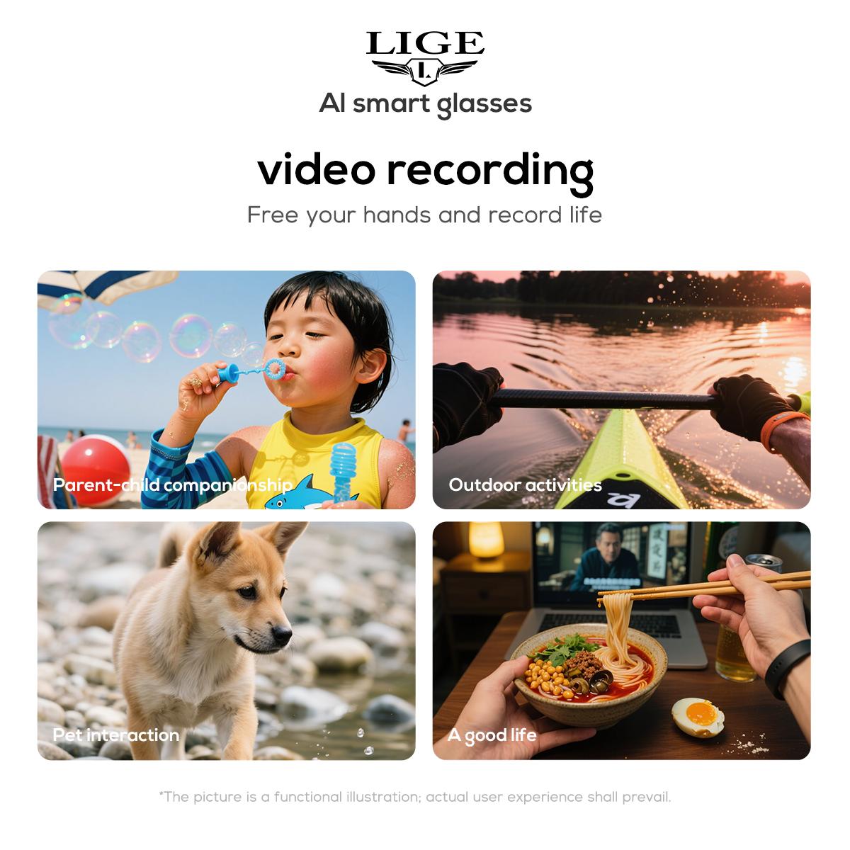 New AI Smart Glasses With Camera Bluetooth Call Voice Assistant Control Navigation Waterproof Smart Sports Wearable Glasses Men Charging Device Local Magnetic Chargeable Black Gold - Image 4