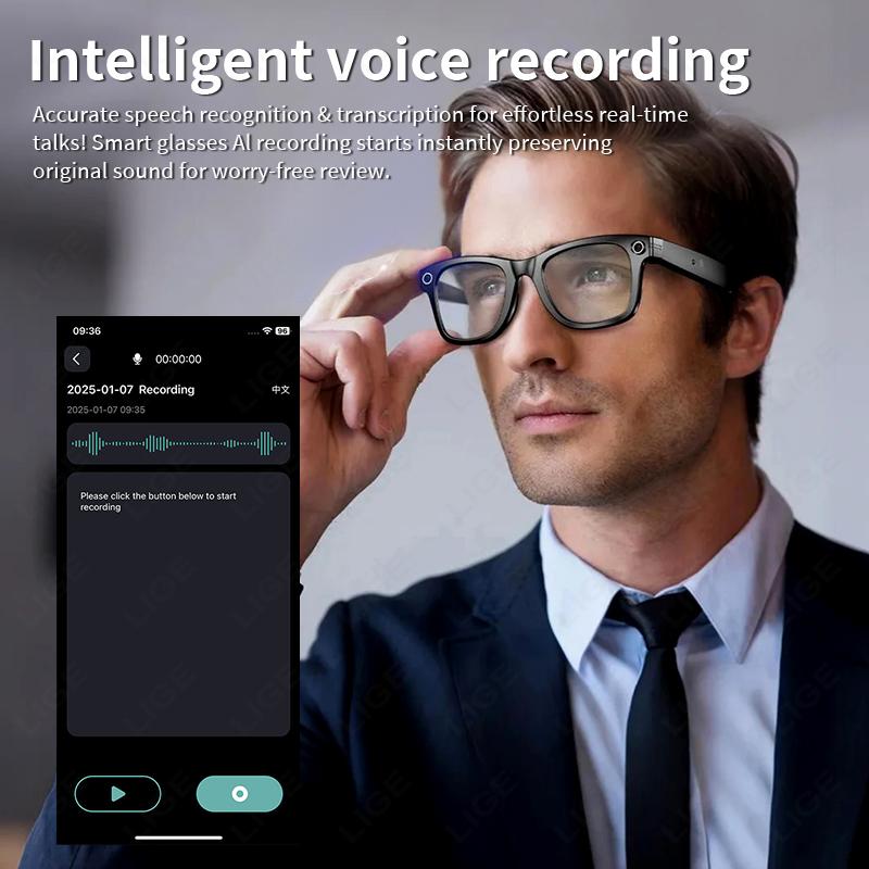 2025 New Smart Glasses Photography Video AI Intelligent Interactive Translation Smart Sunglasses IOS Andirod Glasses Bluetooth Dustproof - Image 4