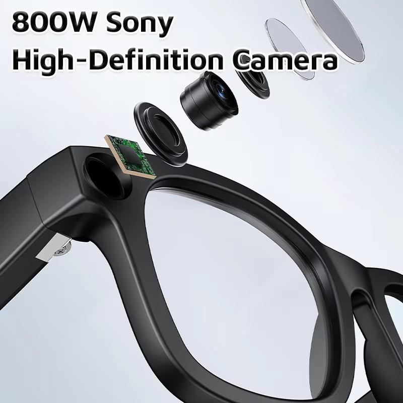 1080P HD AI Smart Bluetooth Glasses Anti-shake Camera Glasses Video Recording Dual Mic ENC Noise Reduction Smart Sunglasses Man