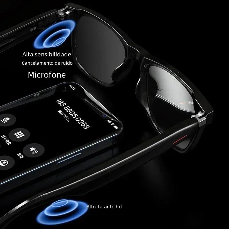 2024 Camera Smart Music Sunglasses Earphones Wireless Bluetooth Headset HIFI Sound Headphone Driving Glasses Hands-free Call Rechargeable Usb Water Proof Wearable