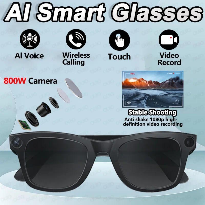 New AI 800W HD Camera Smart Glasses Anti Shake 1080P HD Video Recording Touch Translation Wireless Call Al Voice Smart Glasses Wearable Transparent Lenses - Image 2