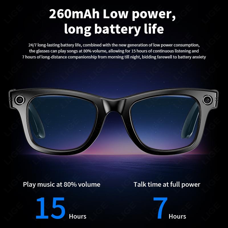 W600 Smart Glasses Bluetooth Camera 5MP Videos/Audio Recording Photo-taking AI Translation IP65 Waterproof Glasses App Control - Image 5
