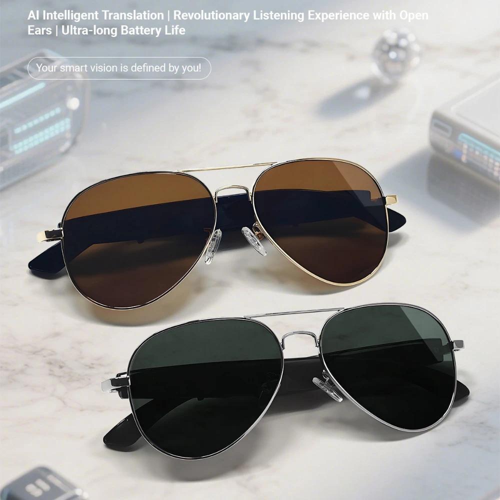 F18 smart glasses of AI Intelligent Translation Glasses Sunglasses Voice Remote Control Music Eyewear Waterproof Eyeglasses - Image 2