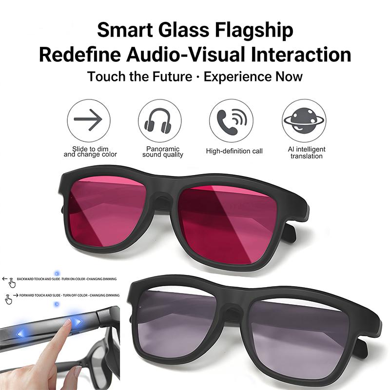 Smart Touch Change Color Sunglasses Men Women AI Translation Wireless Bluetooth Call Eyewear Control Music Photo Taking Shades Automatic Magnetic - Image 3