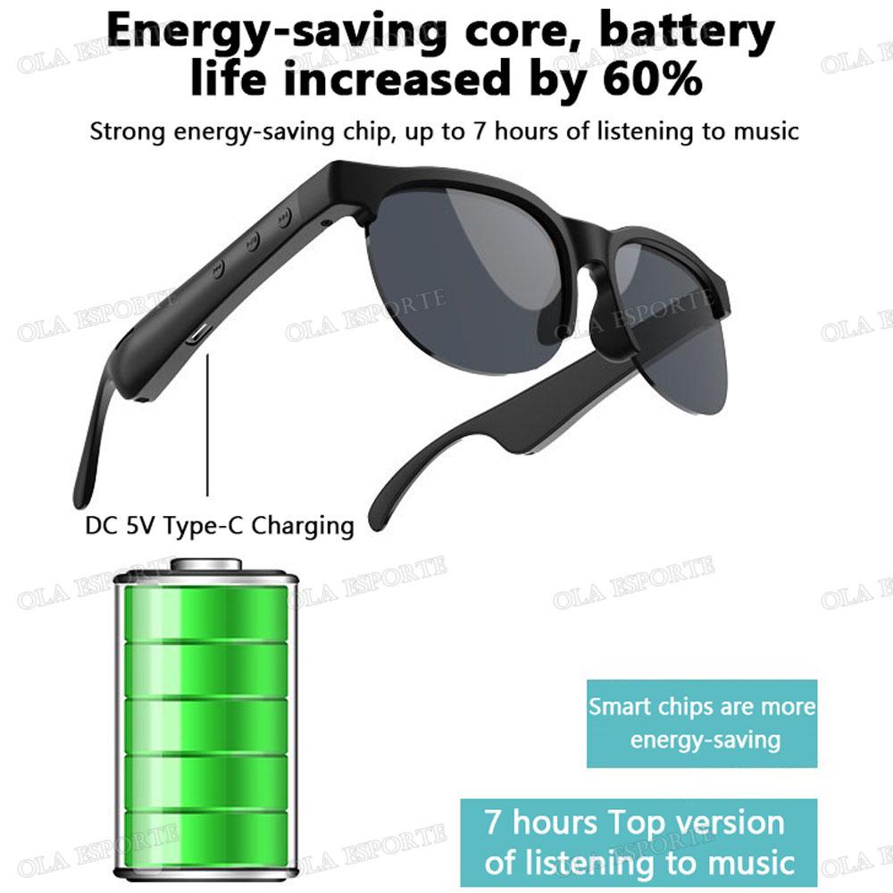 New Smart Glasses Translation Earphone BT Wireless Call Sunglasses Multi-function Outdoor Sports Stereo Headphones Smartglasses