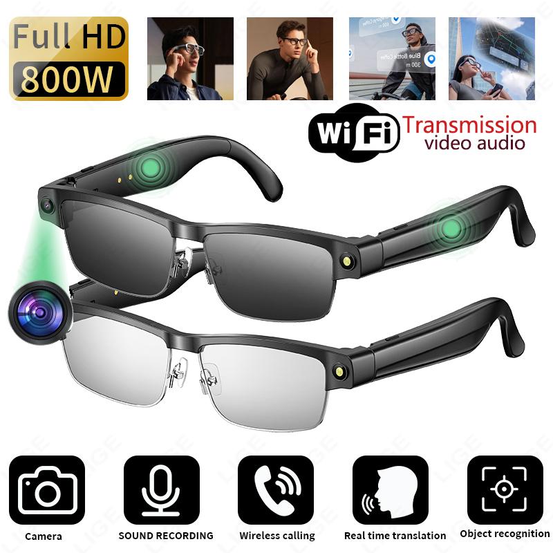 Smart Black Glasses with 8 Million Pixels, Video Recording, AI Photo Recognition, Answer Translation, 270mAh Battery, Latest Bluetooth Technology, Designed for New Usage