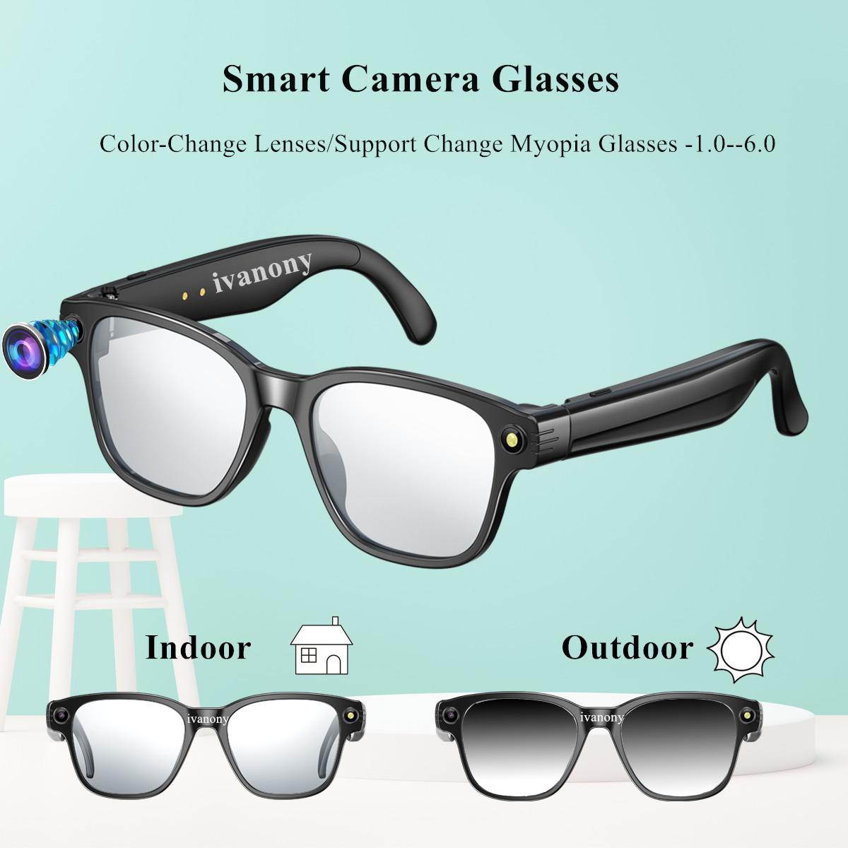 Smart Glasses with Bluetooth, Video Camera, Color-Changing Lenses, Prescription Lenses, WiFi Connectivity, 800W Photo Camera, AI-Powered Glasses vs Competitors: Which One Should You Choose?