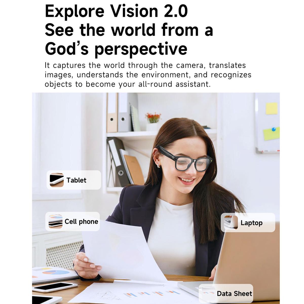 Smart Glasses with Bluetooth, Video Camera, Color-Changing Lenses, Prescription Lenses, WiFi Connectivity, 800W Photo Camera, AI-Powered Glasses