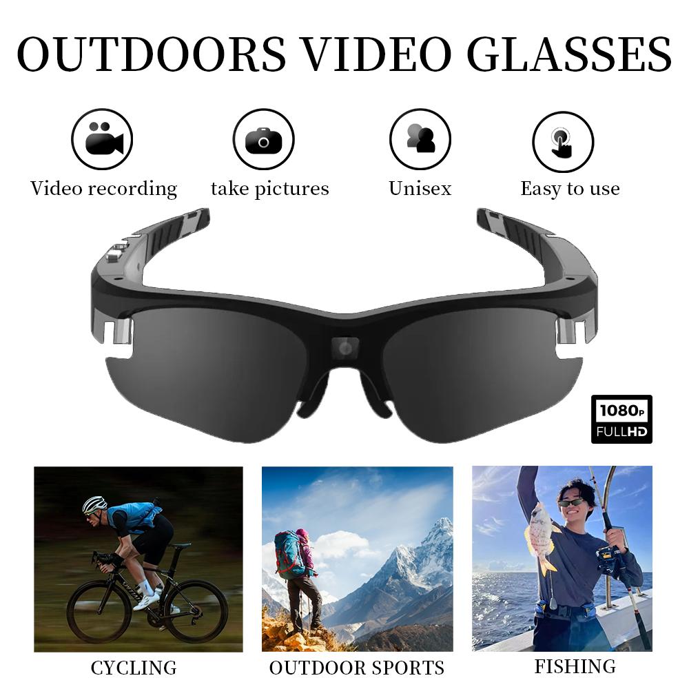 Smart Glasses, FPV HD 4K, WiFi Camera, 1080P Video Recording, Mini Wireless Body Camera, Perfect for Vlogging, Action POV, Sports, Motorcycling, Cycling
