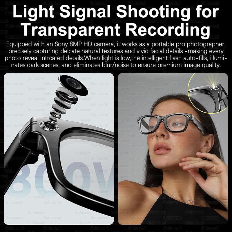 2026 New Upgrade Smart Glasses With Camera Video Recording AI Photo Recognition Bluetooth Call Translation Voice Sunglasses Man